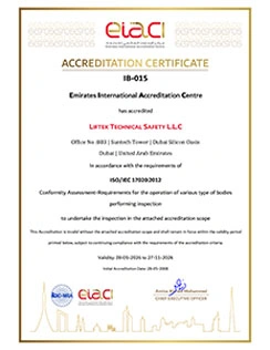 Industrial chain block inspection certificate in Dubai