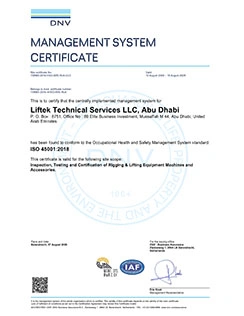 Load testing and lifting equipment certification in UAE