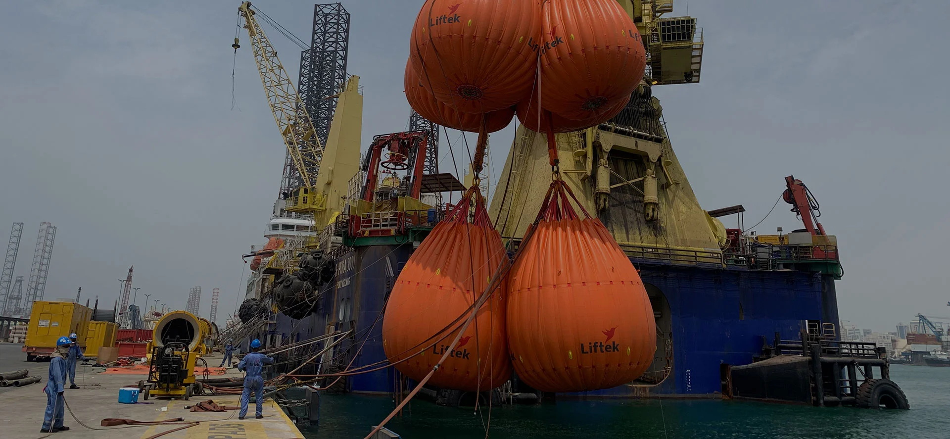 Water weights load testing used for proof load testing of cranes, davits and lifting equipment