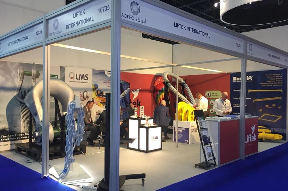 Liftek exhibition booth closing ADIPEC 2018