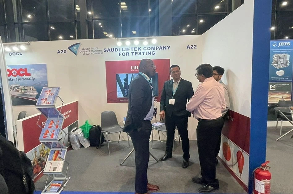 Liftek meeting clients at Saudi Maritime Congress 2022 exhibition