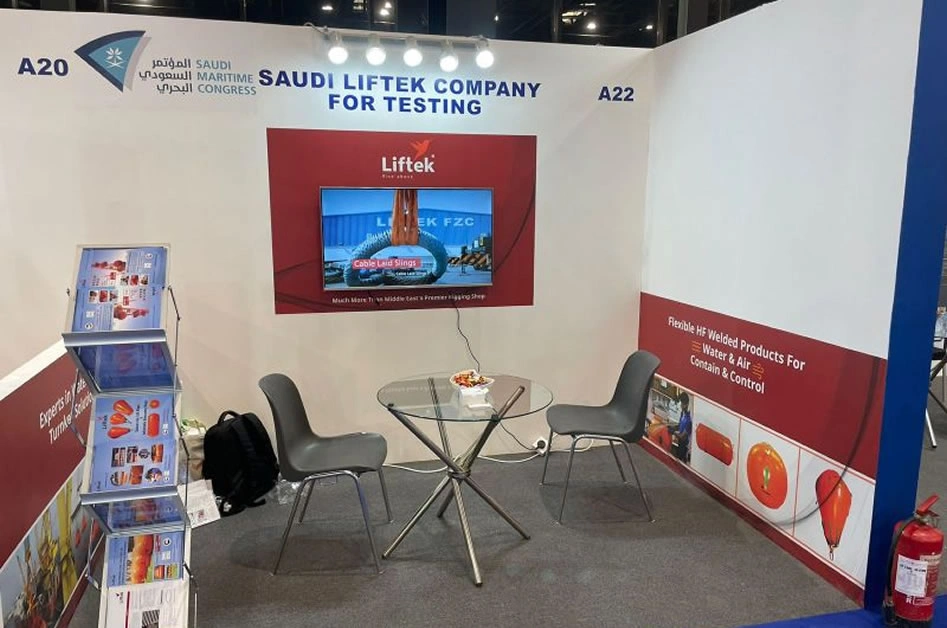 Liftek exhibition stand Saudi Maritime Congress 2022 Dammam