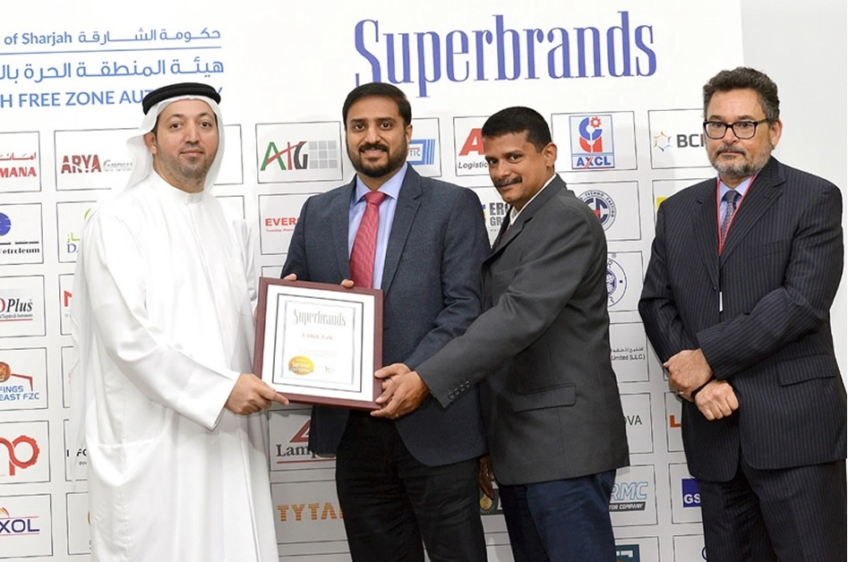Liftek Superbrand 2019 award trophy UAE brand excellence
