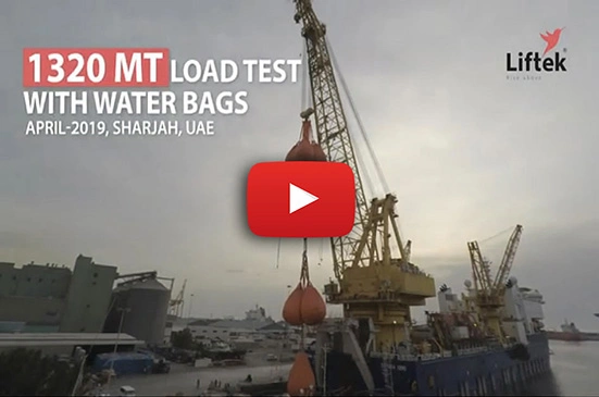 Liftek water bag load test 1320MT for Sapura Energy