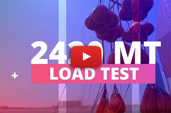Liftek world record 2420MT water bag load test heavy lift solutions