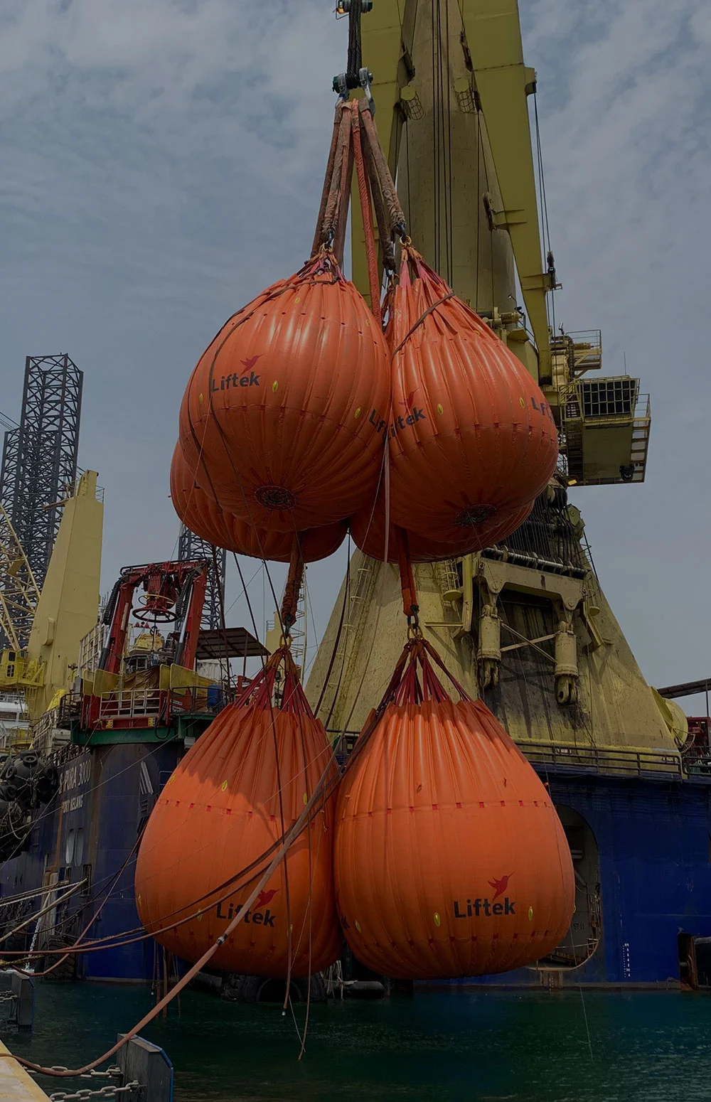 Water weights load testing used for proof load testing of cranes, davits and lifting equipment
