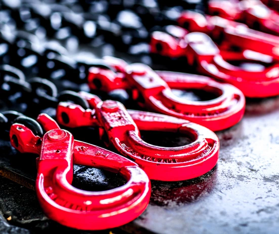 Chain slings and grade 80 fittings for heavy lifting