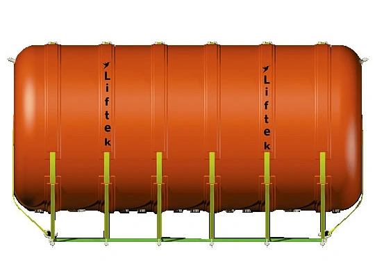 Cylindrical subsea bags for underwater lifting operations