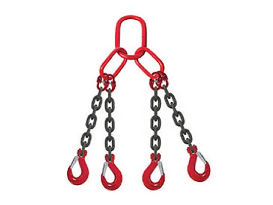 Grade 80 four leg chain sling for heavy duty lifting