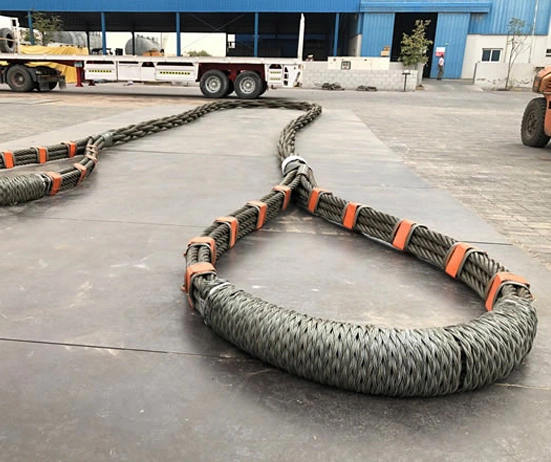 LiftX 9 part braided slings for heavy lifting, rigging