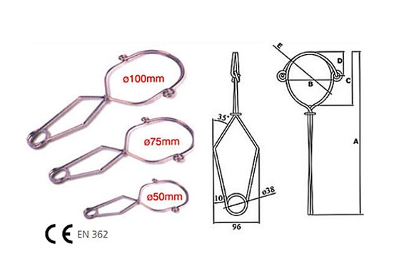 pipeform anchor stainless steel wire sizes certified