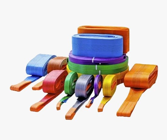 Polyester flat webbing slings and endless round slings