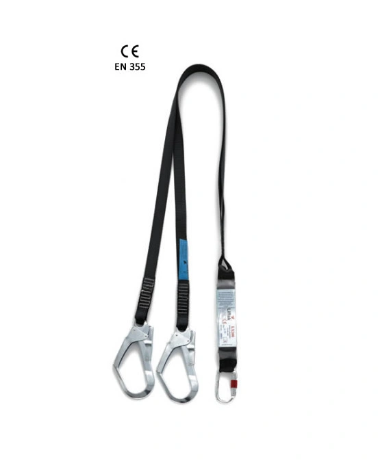 Twin webbing lanyard with two snap hooks