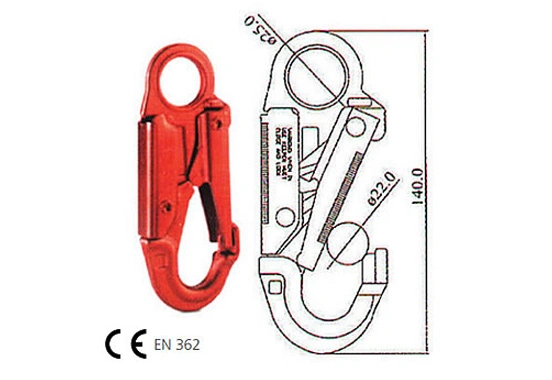 LX04 snap hook forged steel with certified safety connector