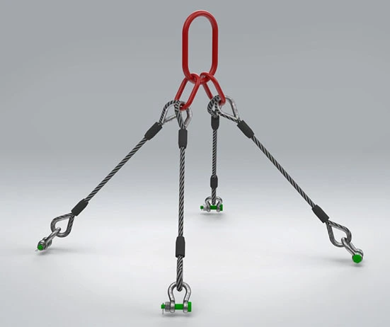 Steel wire rope slings for heavy lifting