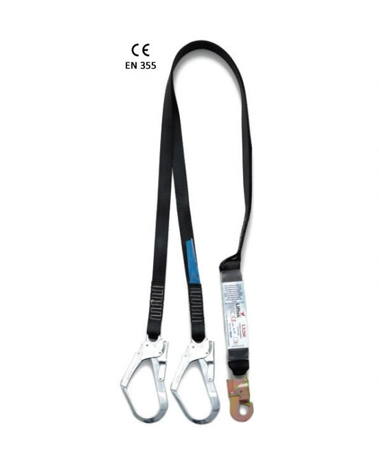 LX128 twin lanyard with two snap hooks and one connector
