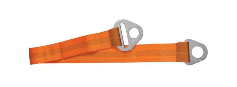 Polyester webbing sling with flat fittings