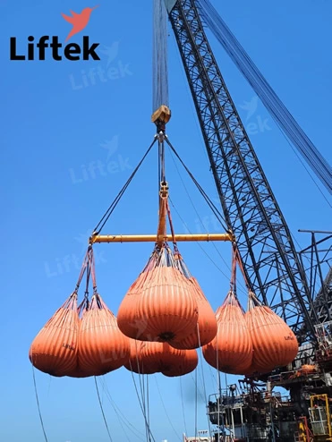 1097 MT crane load test with water bags ensuring precision and safety in lifting operations uae
