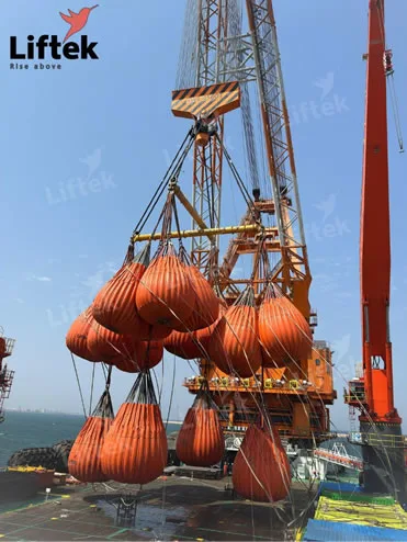 Heavy Lift 1760MT Load test with shackles, load cells and rigging equipment
