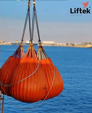 Crane load test waterbags dubai liftek inspection