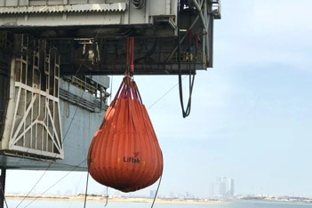 Liftek 200MT load test using waterbags UAE