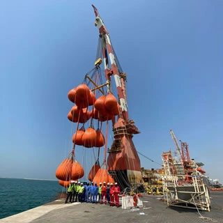 Offshore 2420mt load test uae liftek team