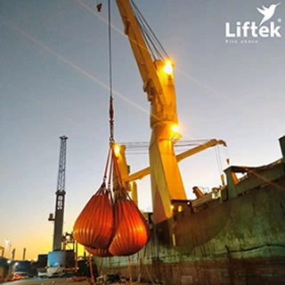 Waterbag crane load test uae liftek inspection