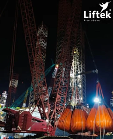 Waterbags load test liftek inspection team