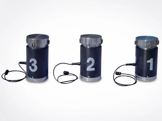 Load monitoring sensors numbered 1 to 3