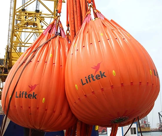 Water bag load test service for crane load testing
