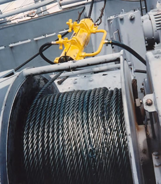Wire rope on winching drum